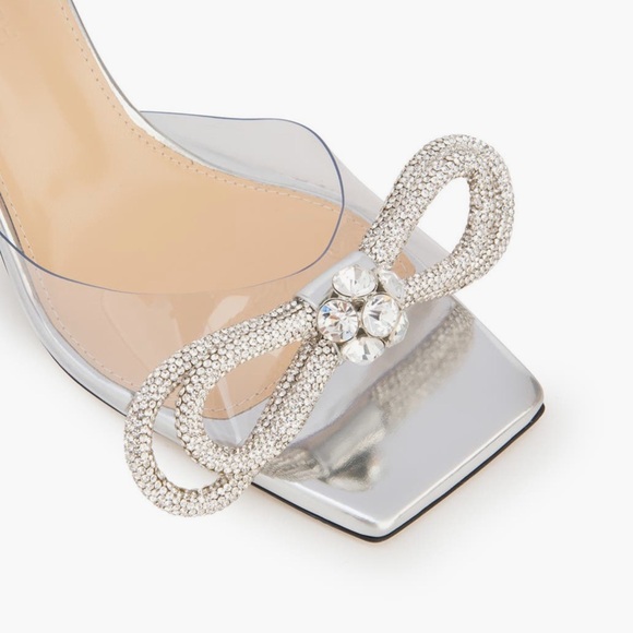 MACH & MACH Double Bow Clear Slide Sandal - Picture 4 of 4